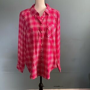 Torrid plaid blouse size 1